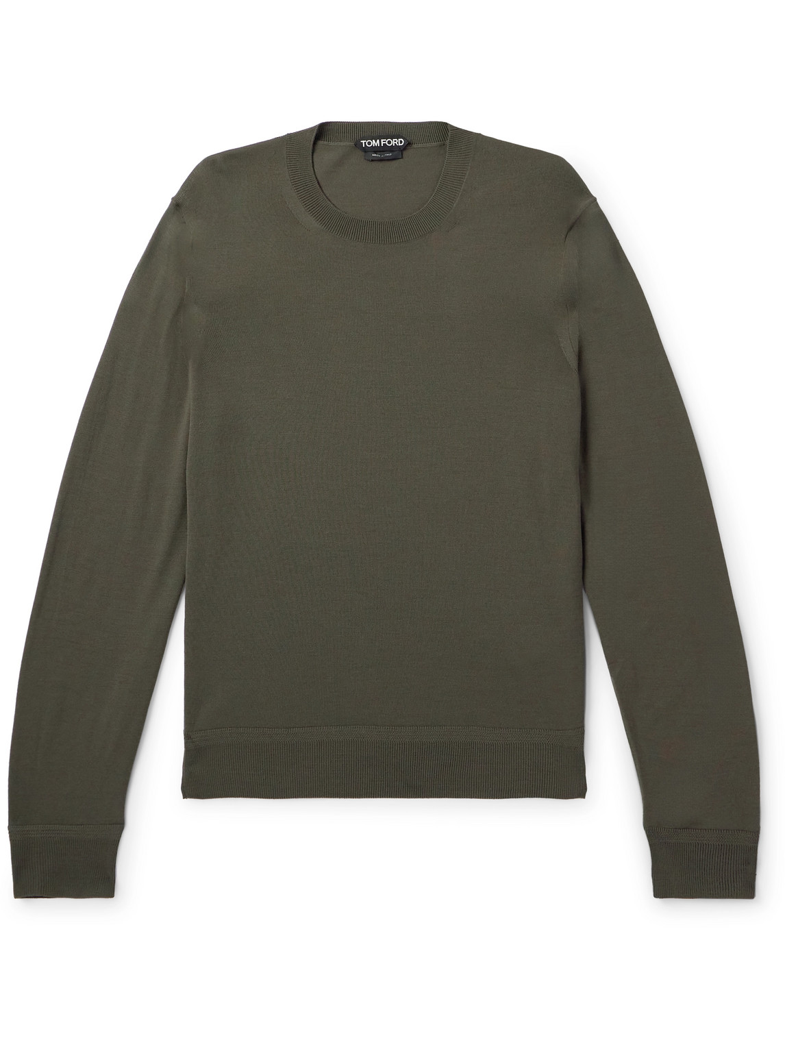 Tom Ford Slim-fit Wool Sweater In Green