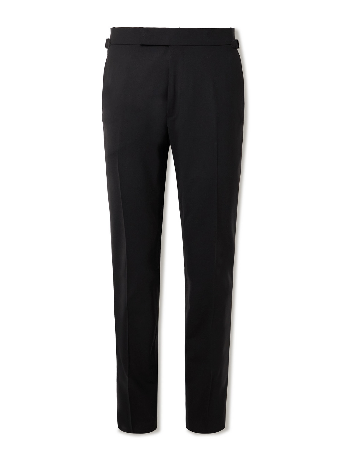 Tom Ford Shelton Slim-fit Wool-blend Trousers In Black