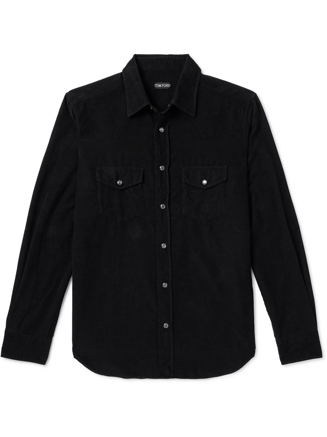Tom Ford Cotton-corduroy Western Shirt In Black