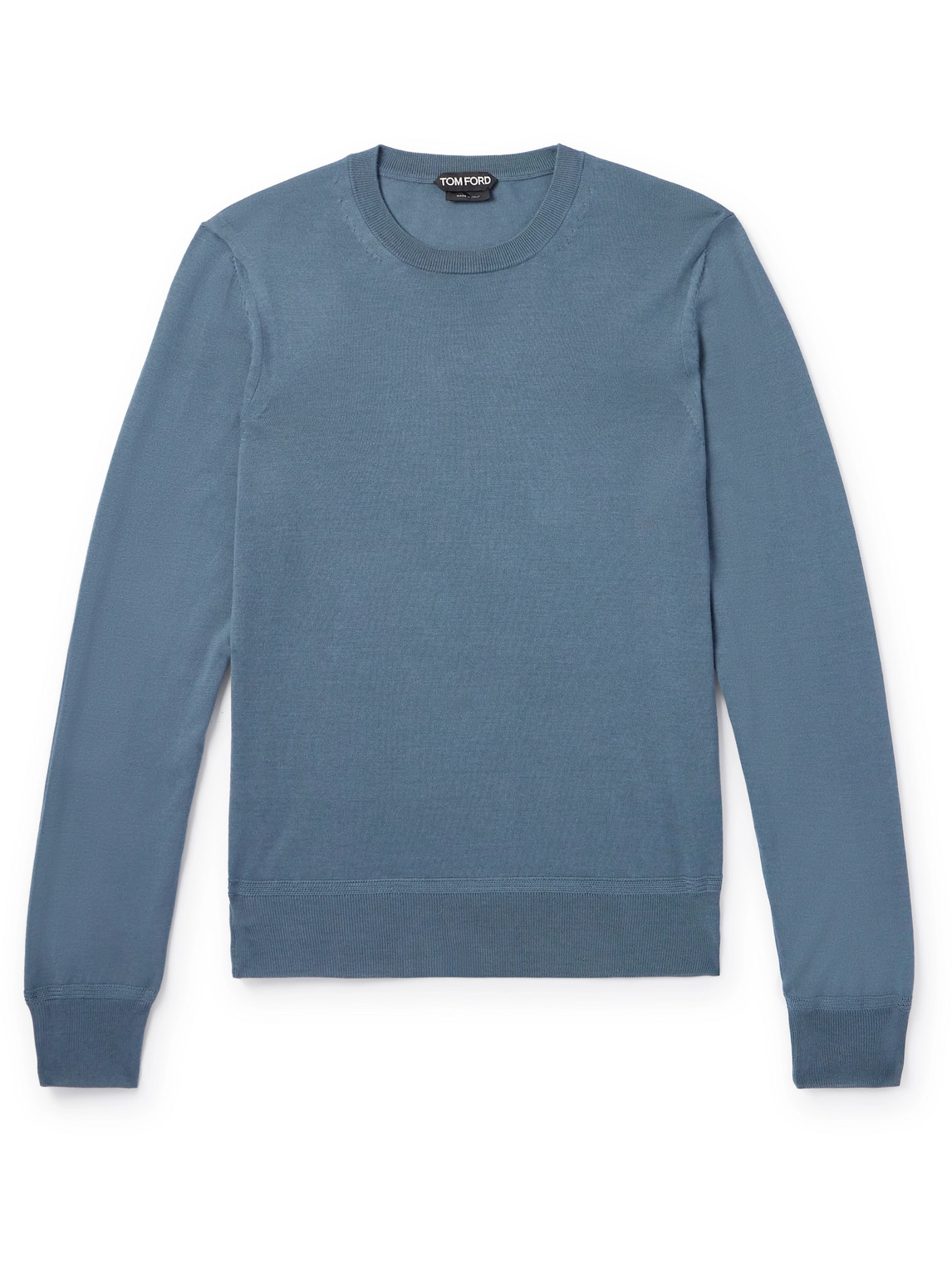 Tom Ford Cashmere And Silk-blend Sweater In Blue