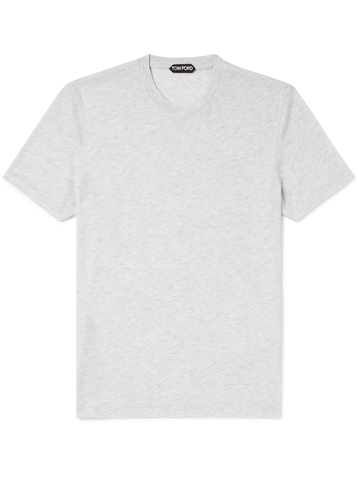Tom Ford Slim-fit Cotton-blend Jersey T-shirt In Gray