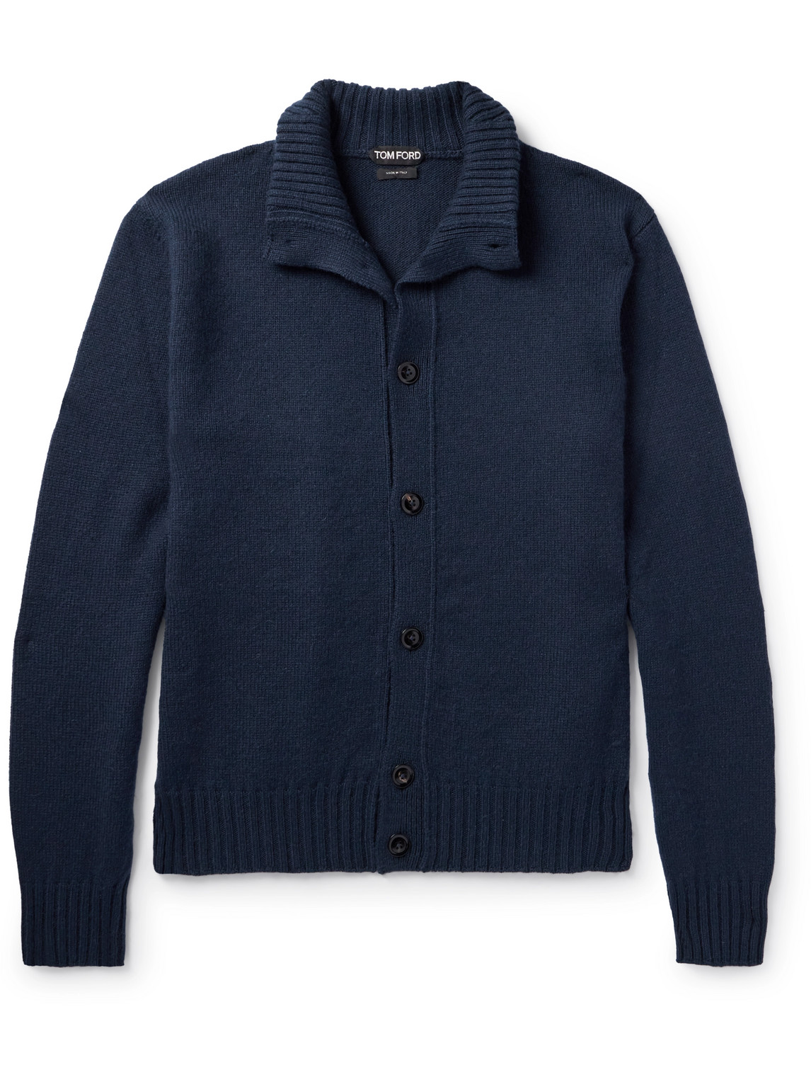 Tom Ford Wool, Cashmere And Mohair-blend Cardigan In Blue