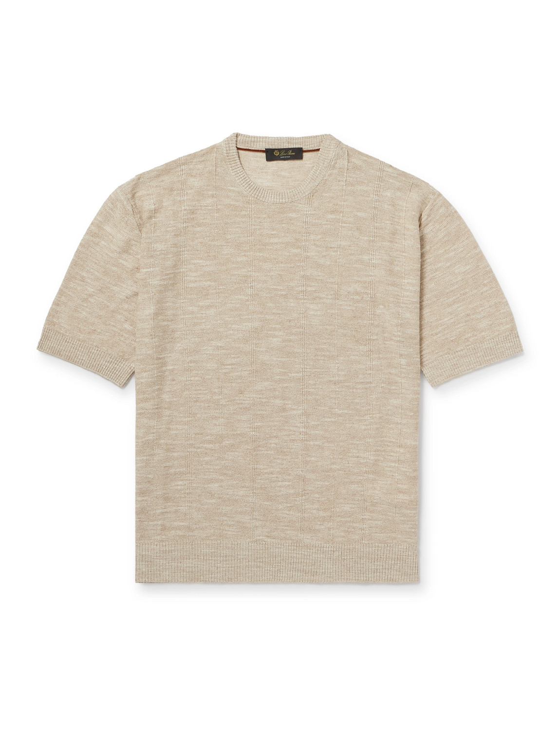 Loro Piana Tori Linen And Silk-blend T-shirt In Neutrals