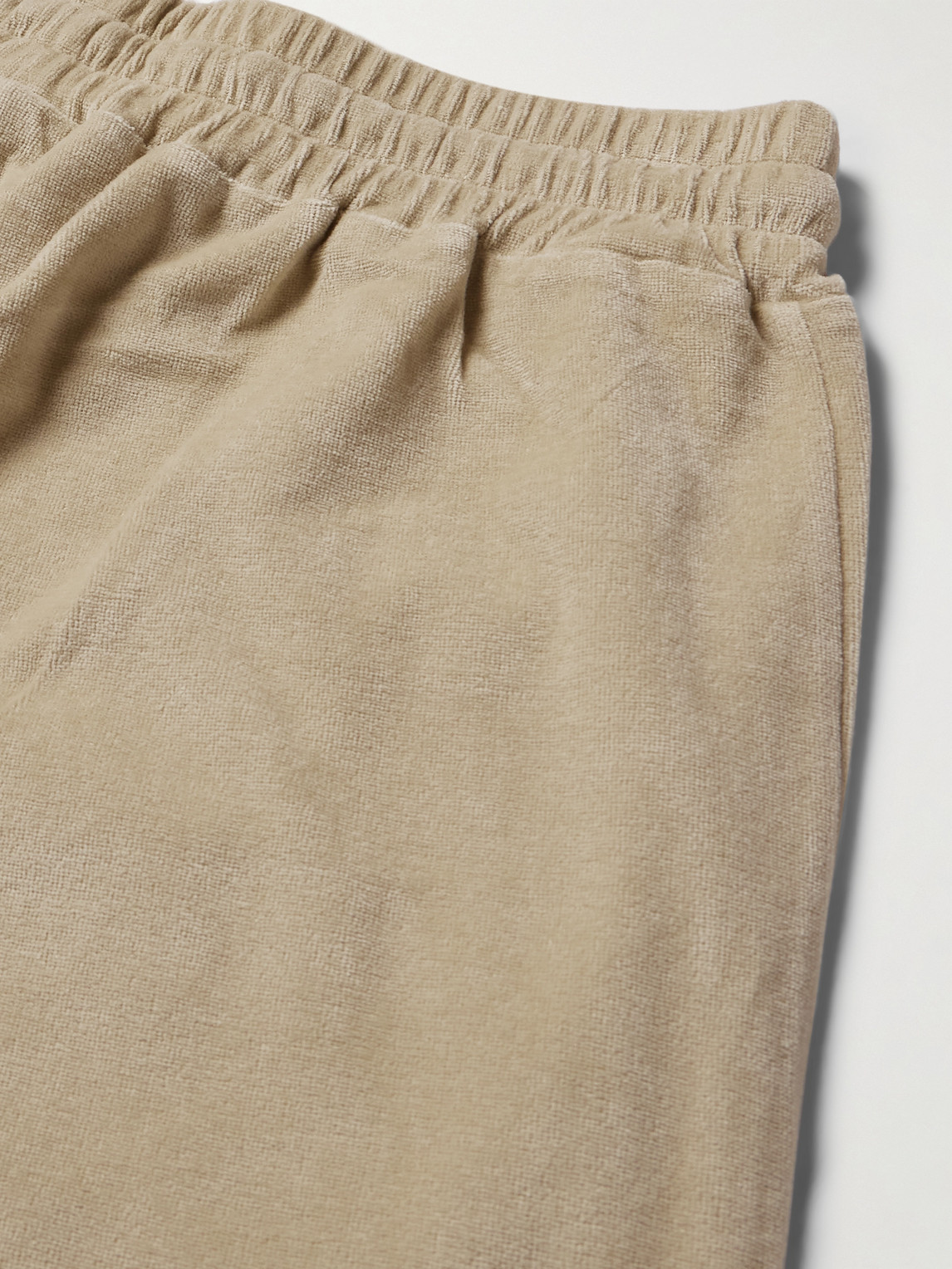 Shop Loro Piana Straight-leg Cotton And Silk-blend Chenille Drawstring Bermuda Shorts In Neutrals