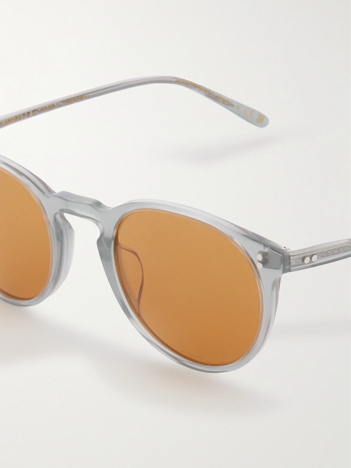 Shop Oliver Peoples Round-frame Acetate Sunglasses In Blue