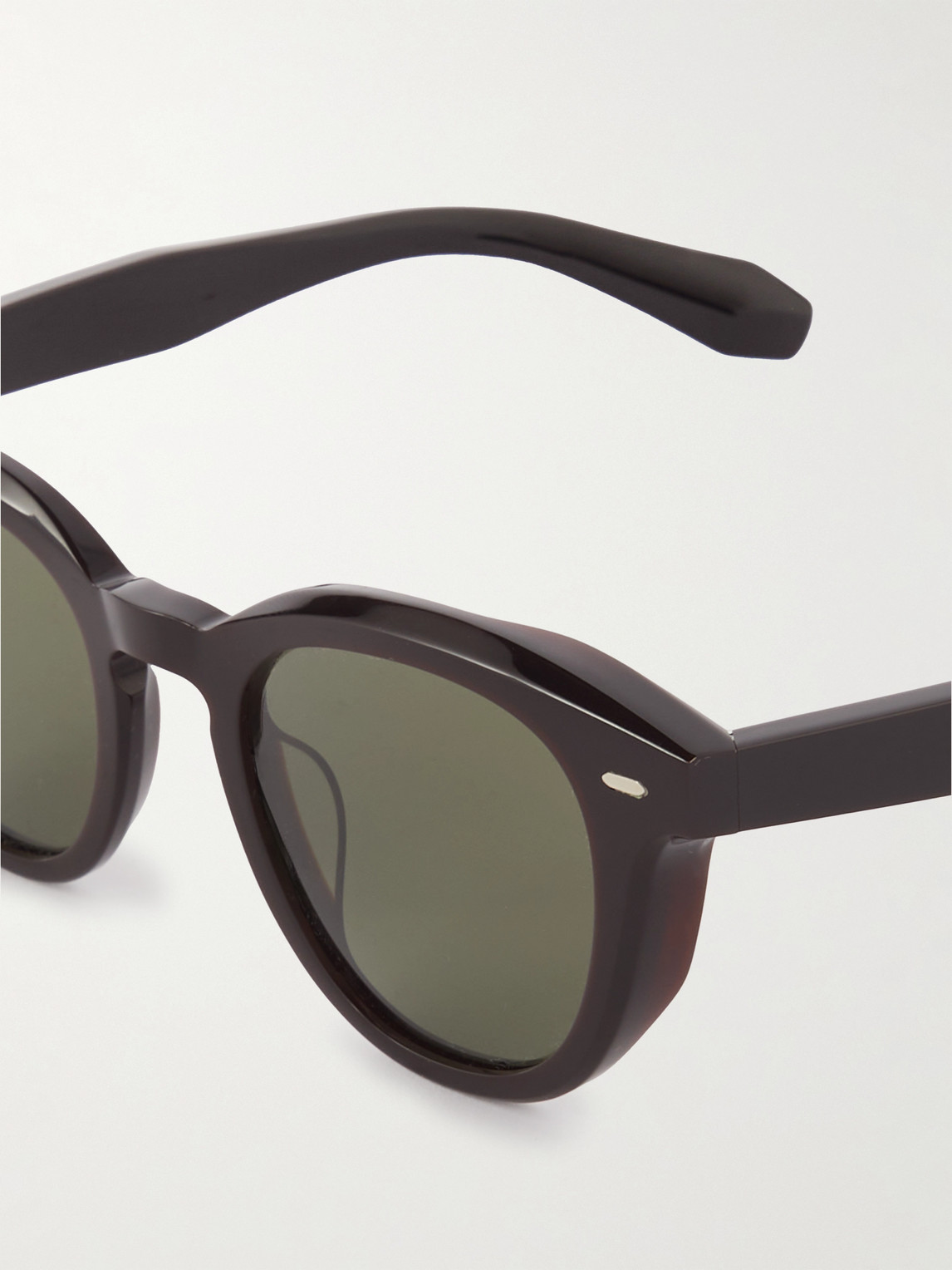 Shop Oliver Peoples N.05 Round-frame Acetate Sunglasses In Brown