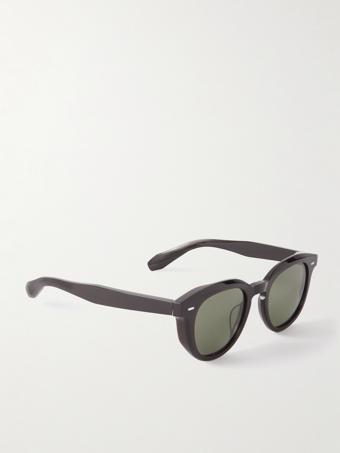 Shop Oliver Peoples N.05 Round-frame Acetate Sunglasses In Brown
