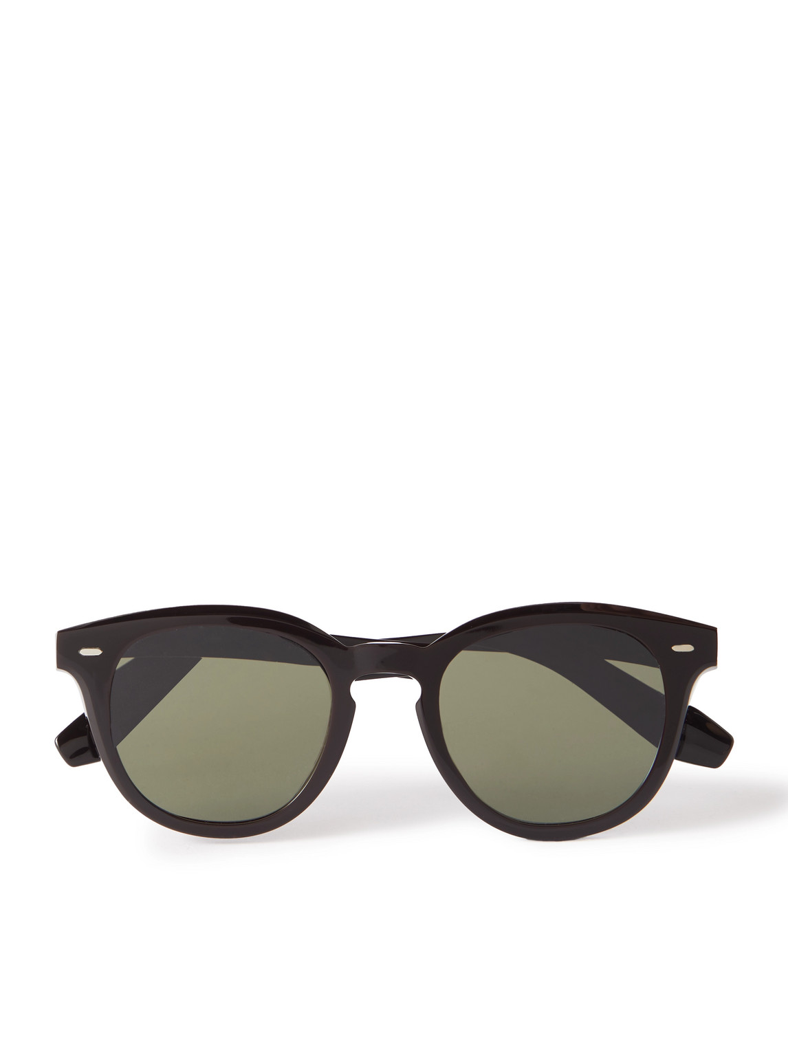 Oliver Peoples N.05 Round-frame Acetate Sunglasses In Black