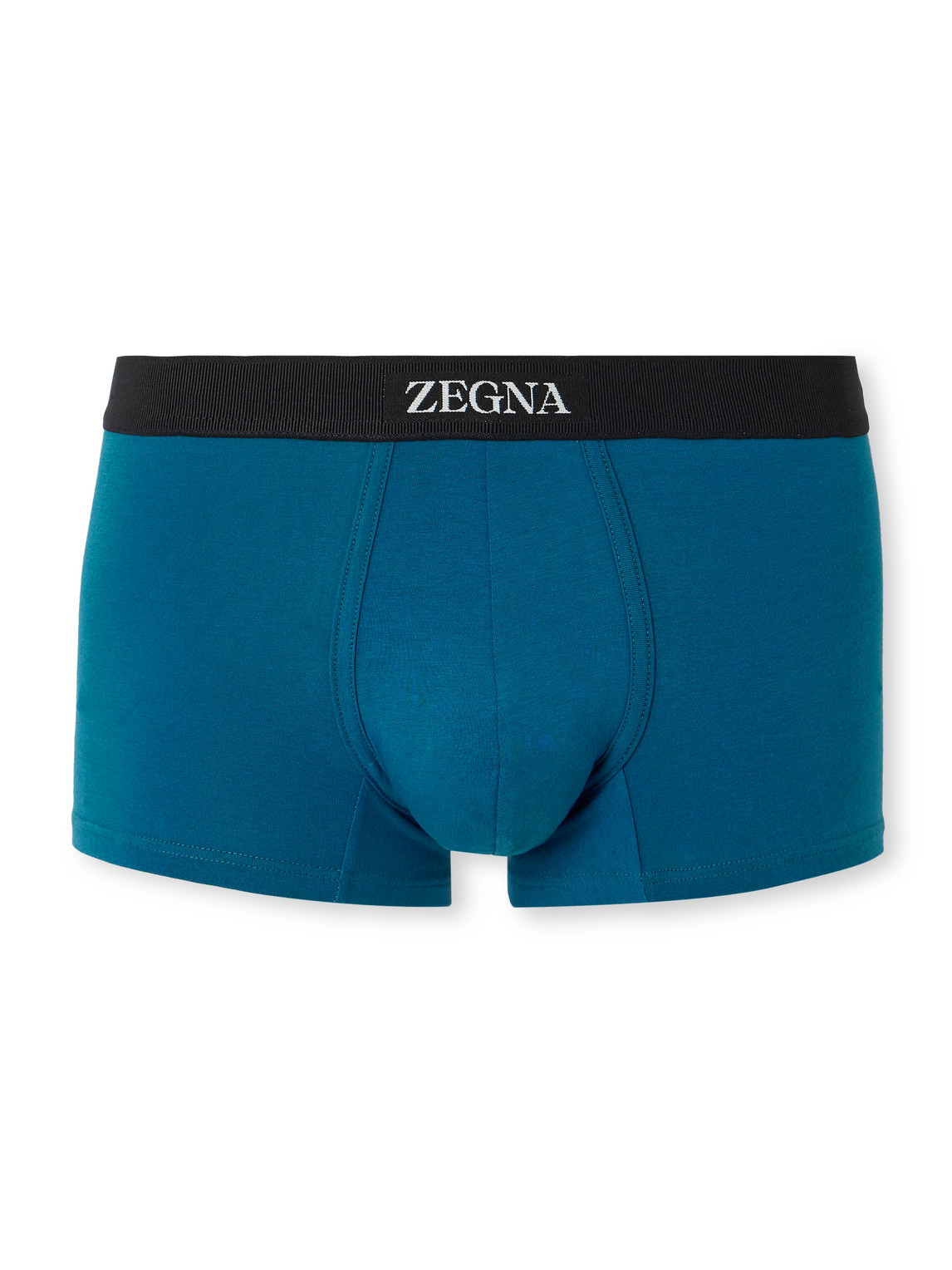 Zegna Stretch-cotton Boxer Briefs In Blue