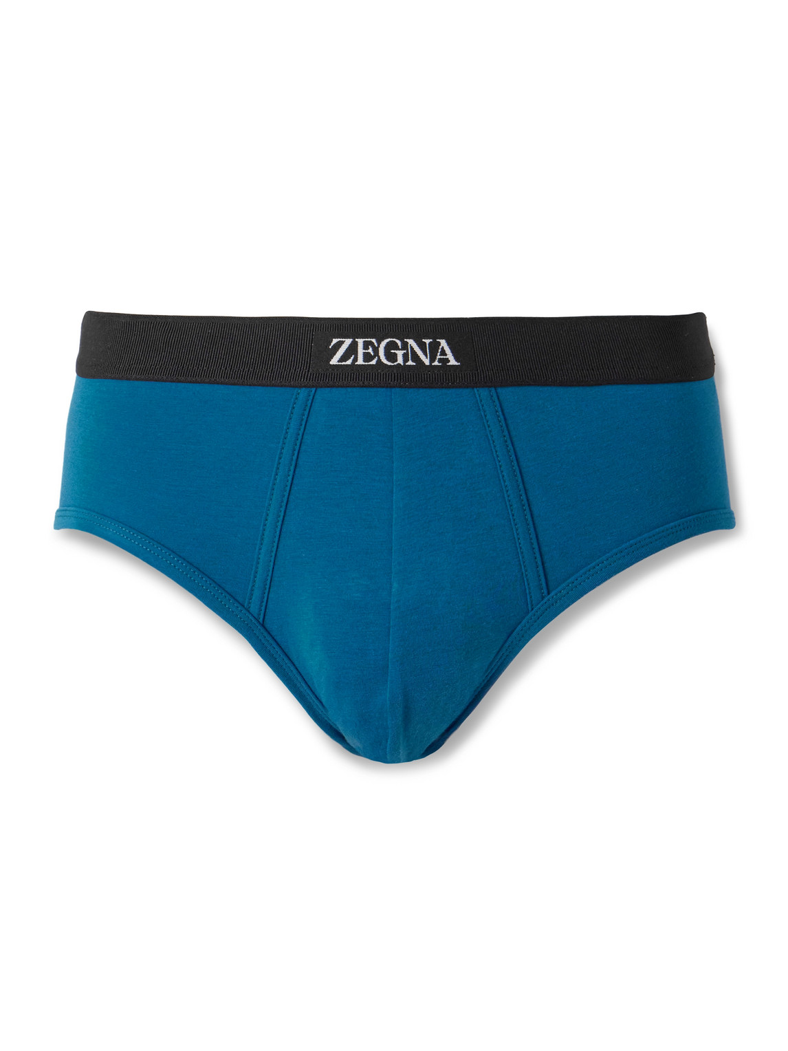 Zegna Stretch-cotton Briefs In Blue