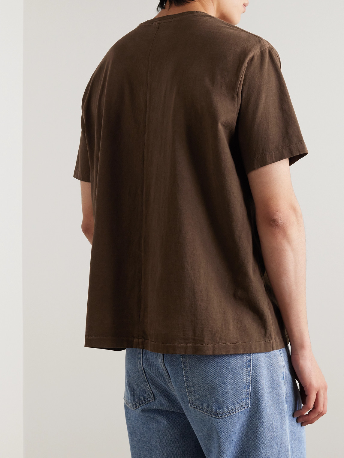 Shop Ssam Organic Cotton-jersey T-shirt In Brown