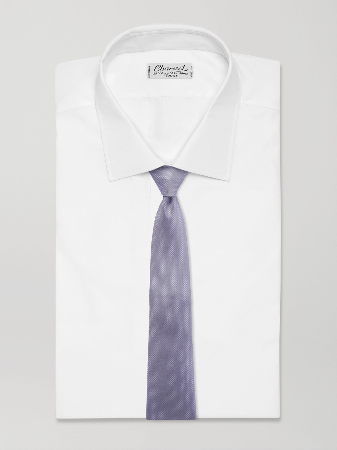 Shop Paul Smith 8cm Polka-dot Silk-jacquard Tie In Purple