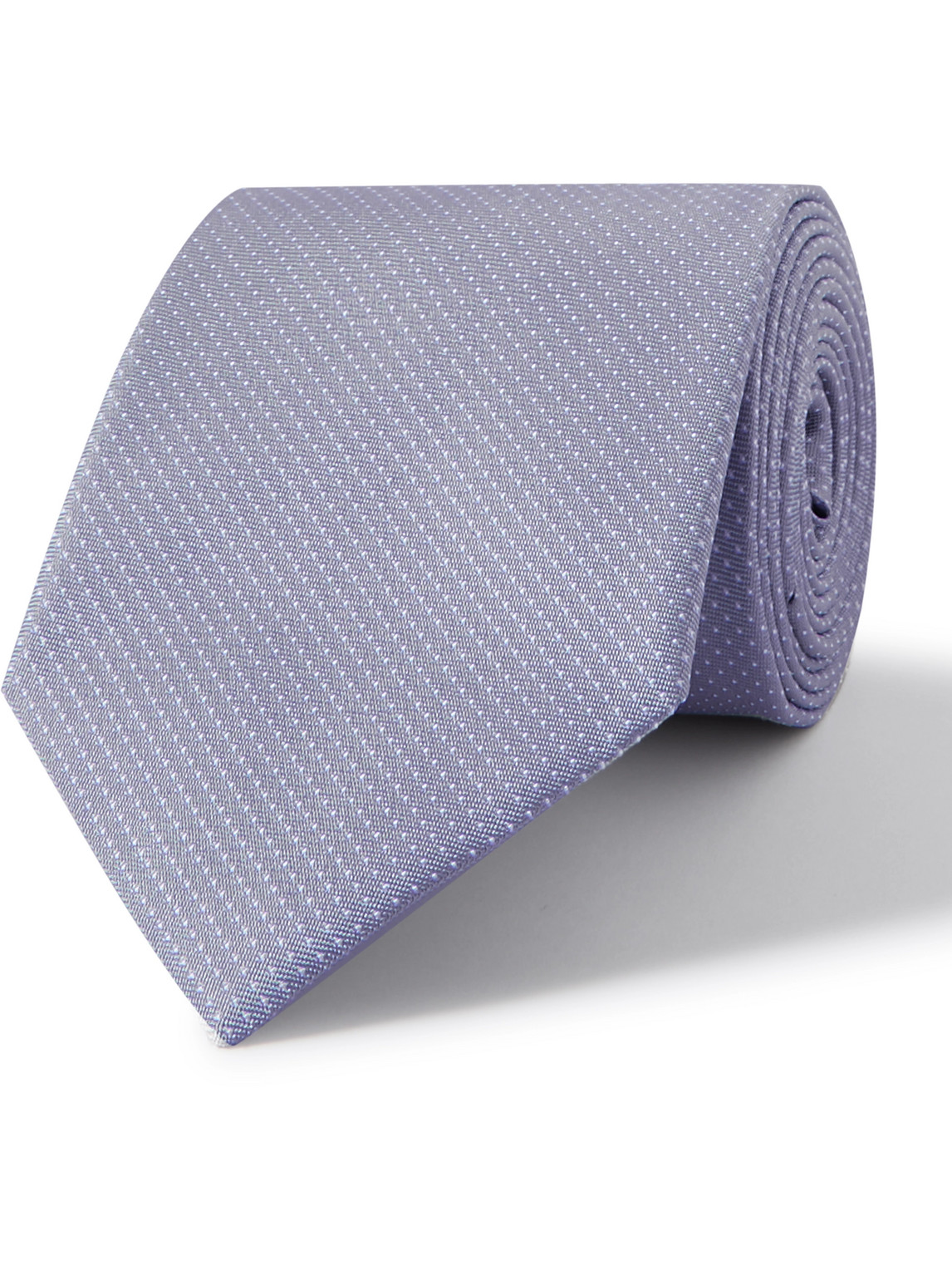 Paul Smith 8cm Polka-dot Silk-jacquard Tie In Purple