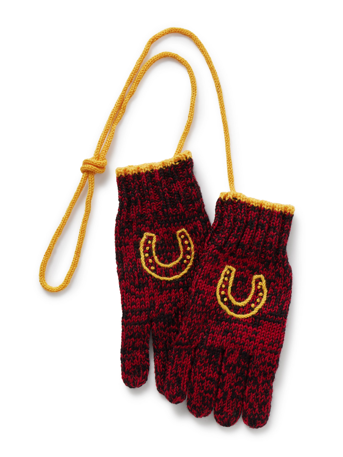 Embroidered Merino Wool Gloves