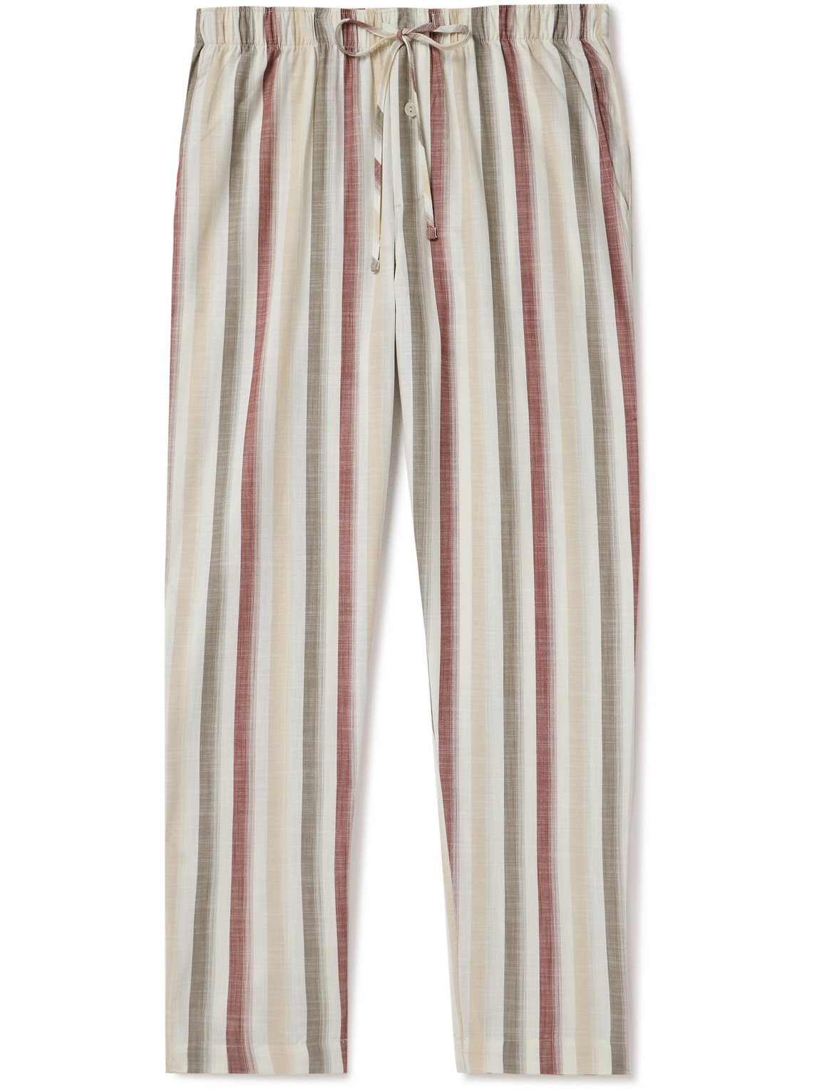 Hanro Night & Day Striped Cotton Pyjama Trousers In Neutrals