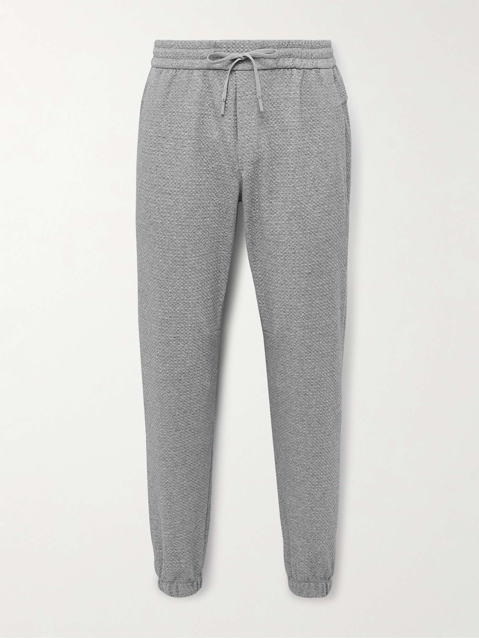 Gray Straight Leg Double Knit Textured Cotton Blend Jersey Sweatpants LULULEMON MR PORTER