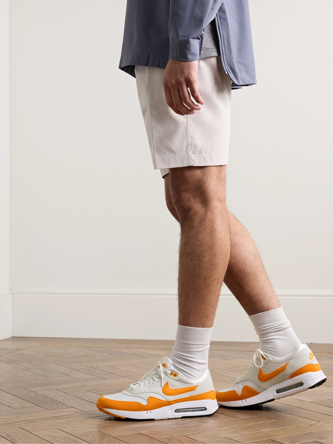 Shop Nike Air Max 1 '86 Og G Suede And Mesh Golf Sneakers In Orange