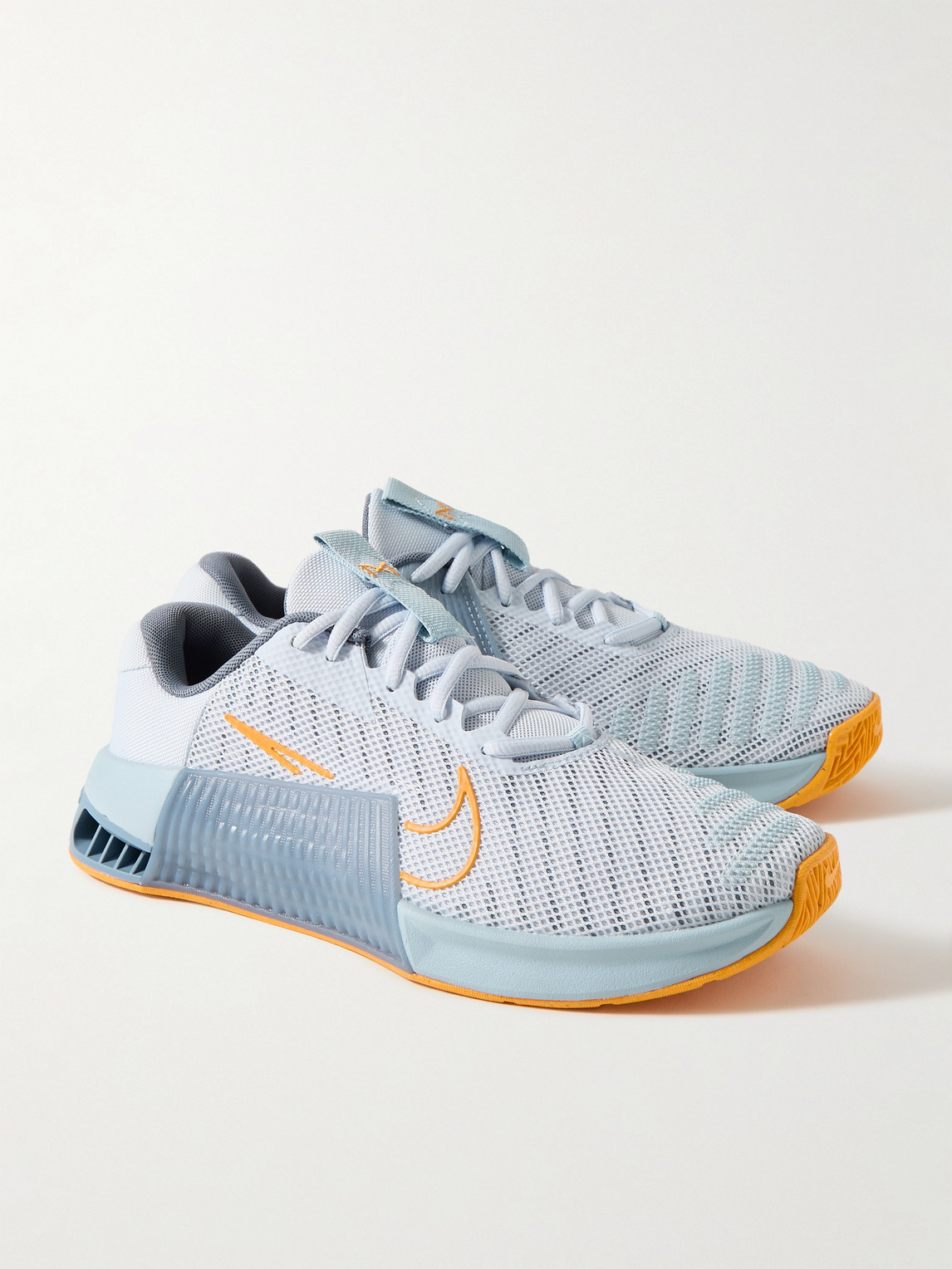 Shop Nike Metcon 9 Rubber-trimmed Mesh Sneakers In Gray