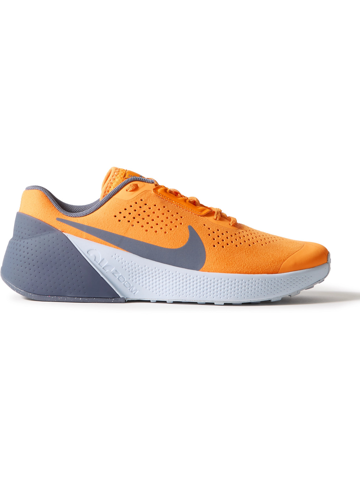 Nike Air Zoom Tr 1 Rubber-trimmed Faux Suede Sneakers In Orange