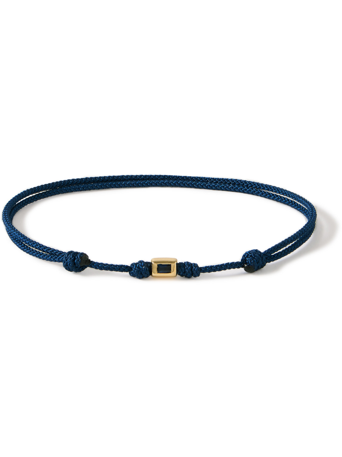 Luis Morais Gold, Sapphire And Cord Bracelet In Blue