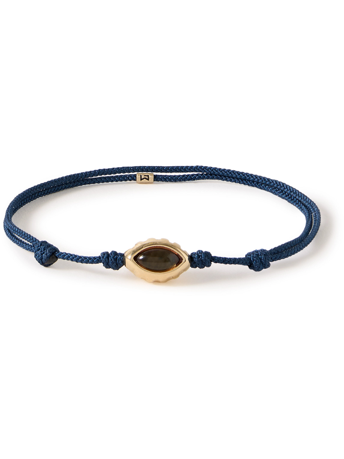 Luis Morais Eye Of The Idol Gold, Citrine And Cord Bracelet In Blue