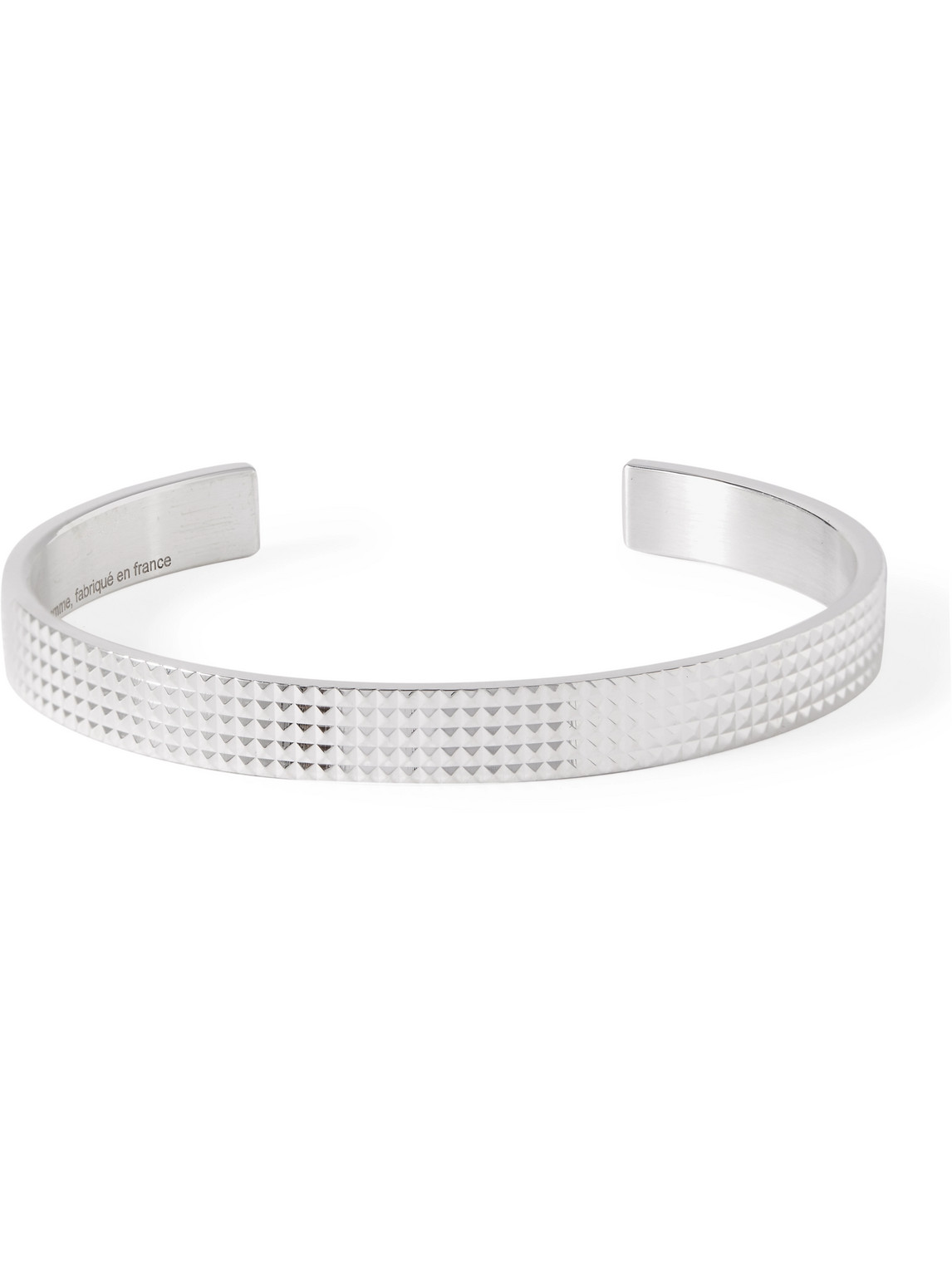 Le Gramme Le 23g Pyramid Recycled Sterling Silver Cuff In Metallic