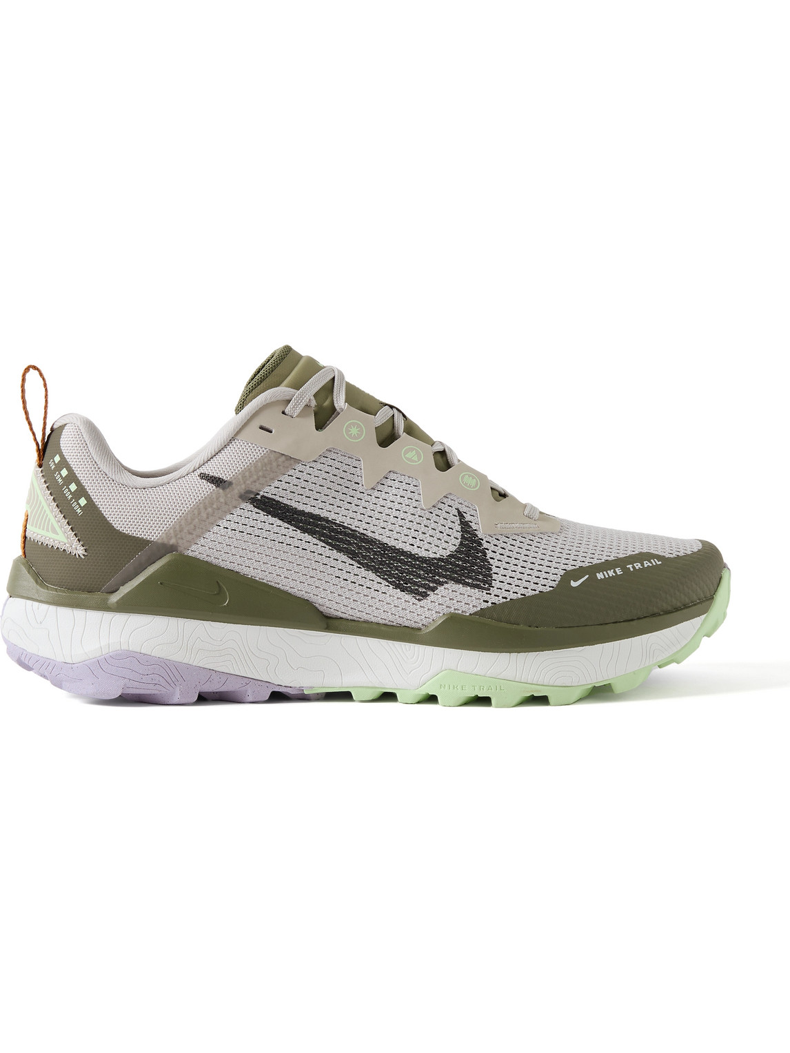 Nike Wildhorse 8 Rubber-trimmed Mesh Running Sneakers In Gray