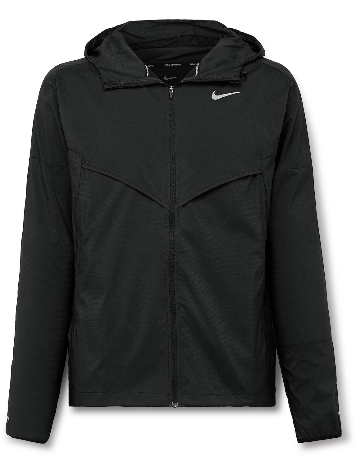 Nike Repel Textured Stretch-shell Jacket In Black