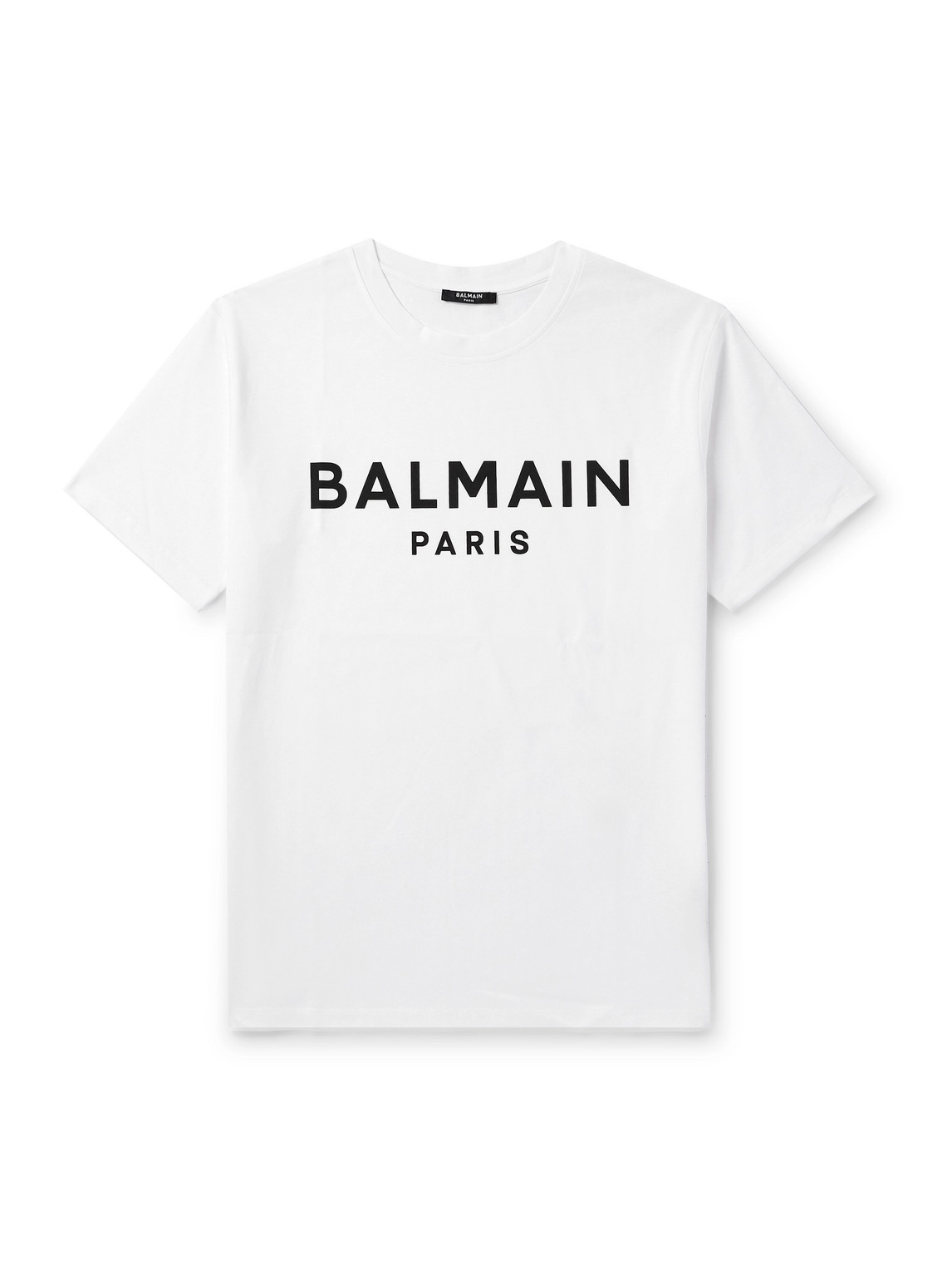 Balmain Logo-print Cotton-jersey T-shirt In White