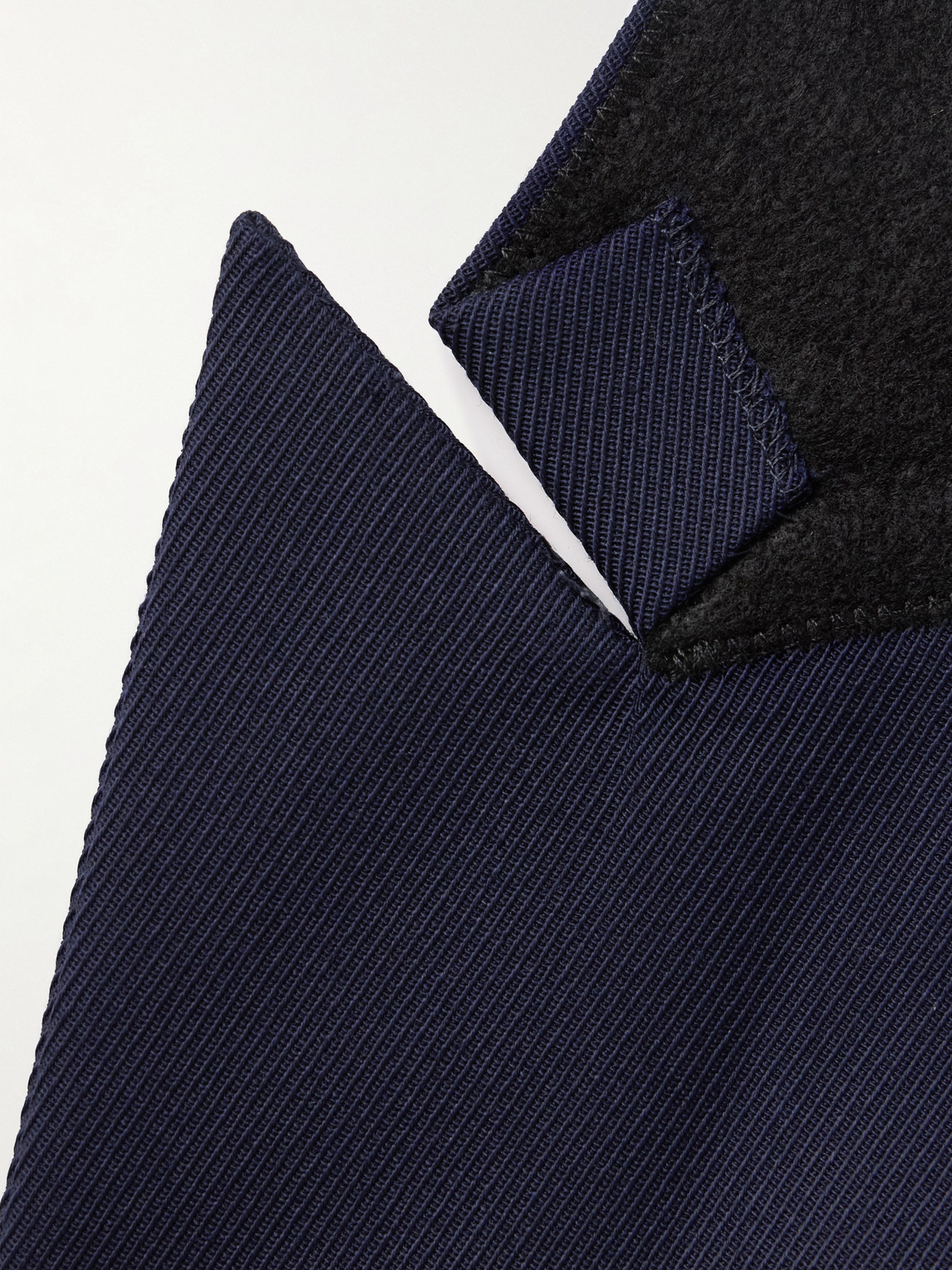 Shop Balmain Slim-fit Wool-twill Blazer In Blue