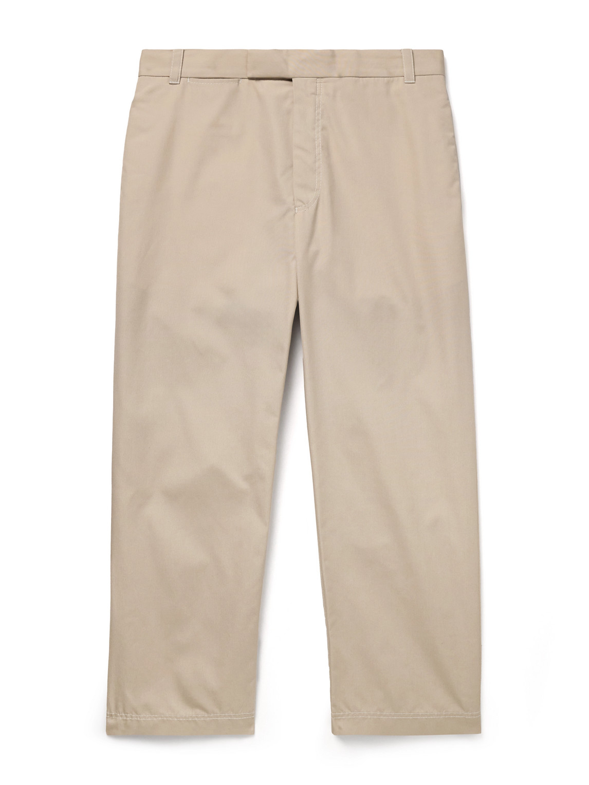 Thom Browne Straight-leg Cropped Typewriter Cloth Trousers In Neutrals
