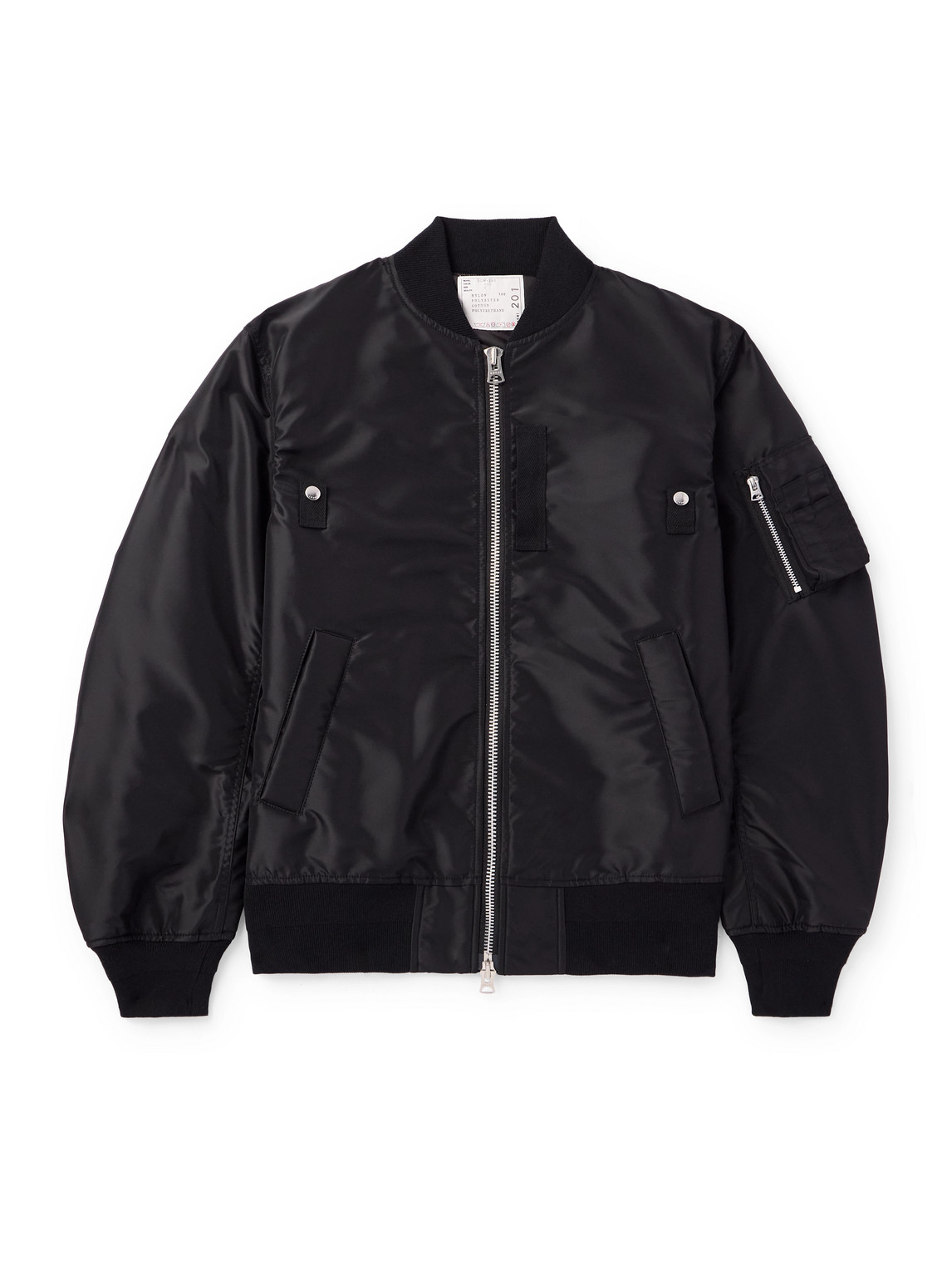 Sacai Padded Nylon-twill Blouson Jacket In Black