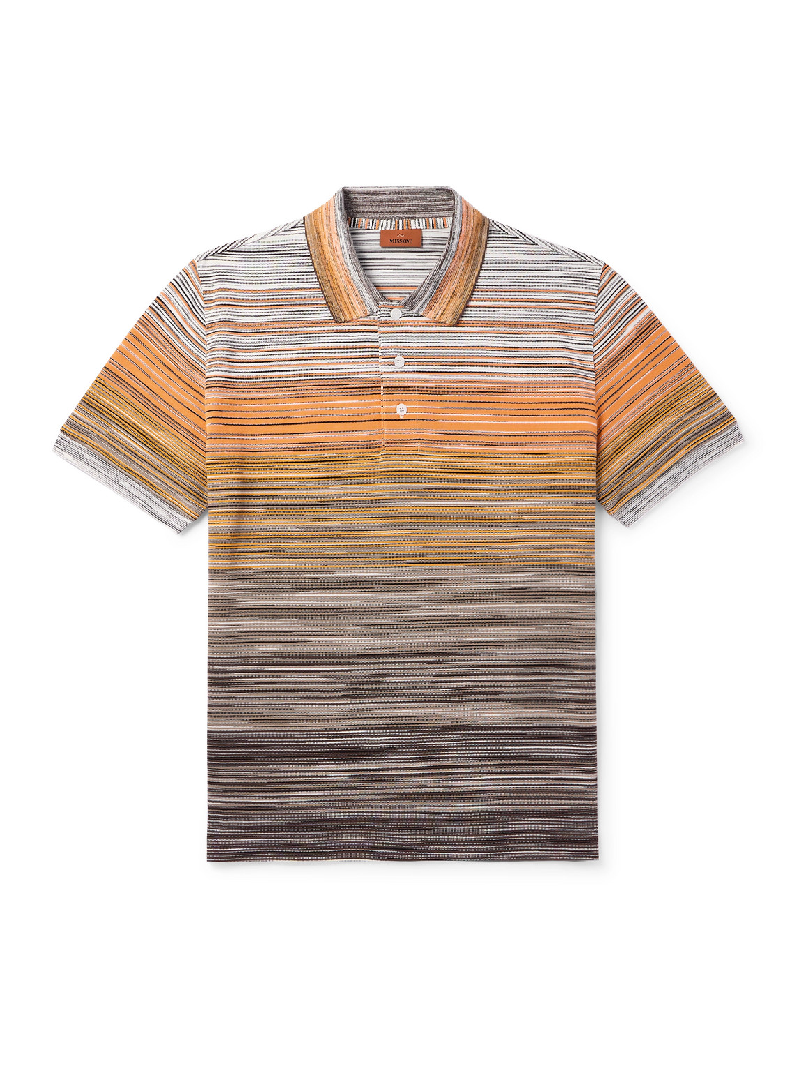 Missoni Space-dyed Cotton-piqué Polo-shirt In Multi