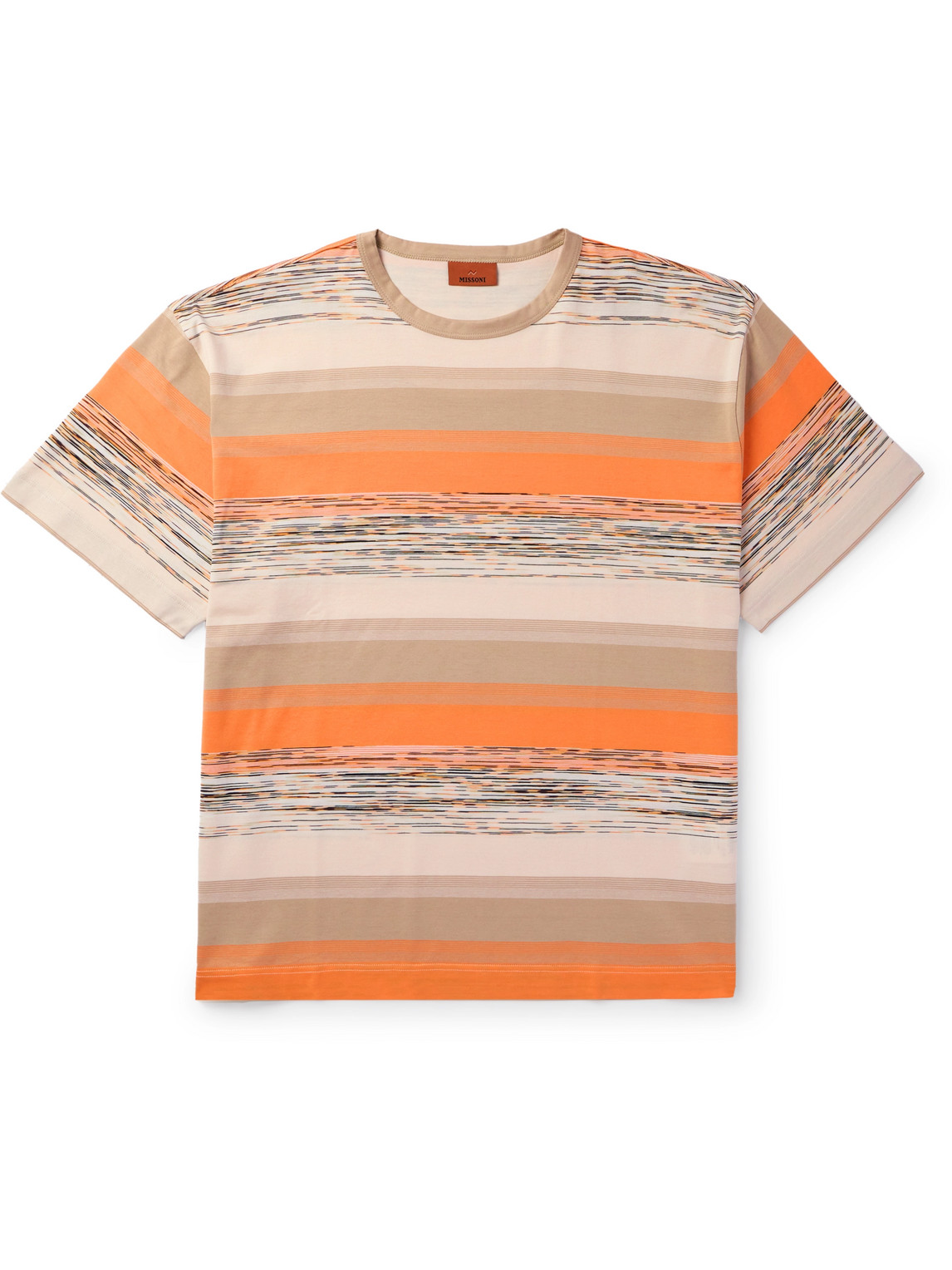 Missoni Space-dyed Cotton-jersey T-shirt In Orange
