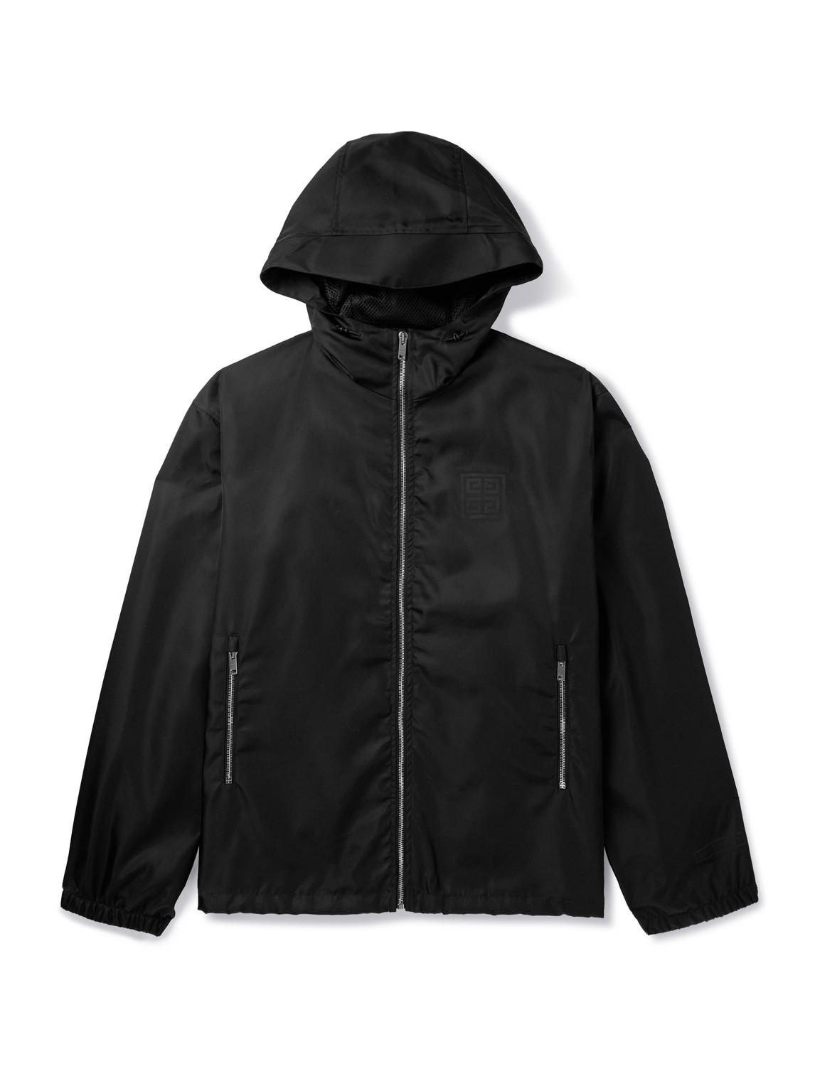 Givenchy Shell Hooded Jacket In Black