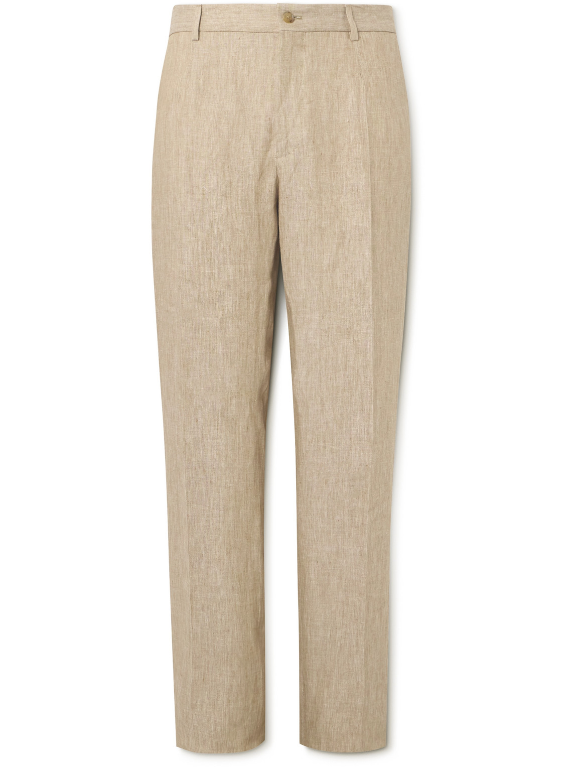 Dolce & Gabbana Straight-leg Linen Suit Trousers In Neutrals