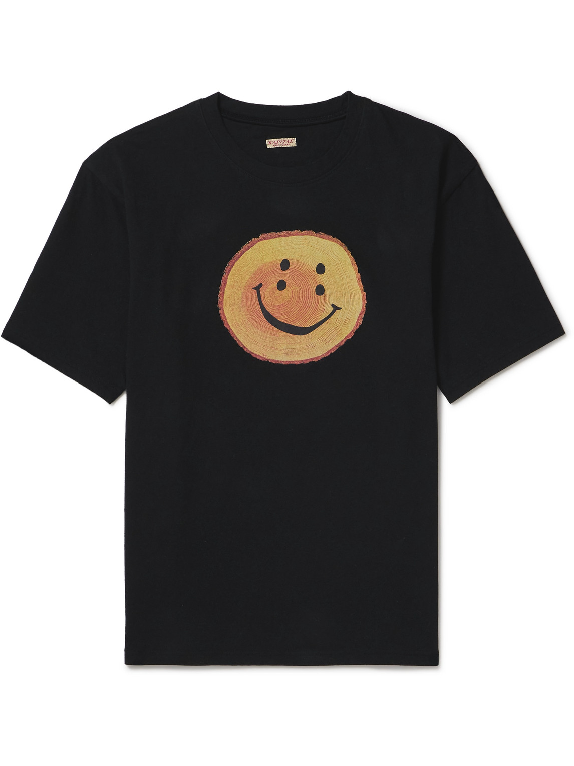 Kapital Rainbow Trunky Logo-print Cotton-jersey T-shirt In Black