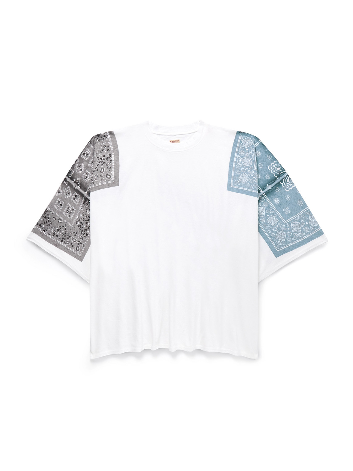 Kapital Oversized Bandana-print Cotton-jersey T-shirt In White