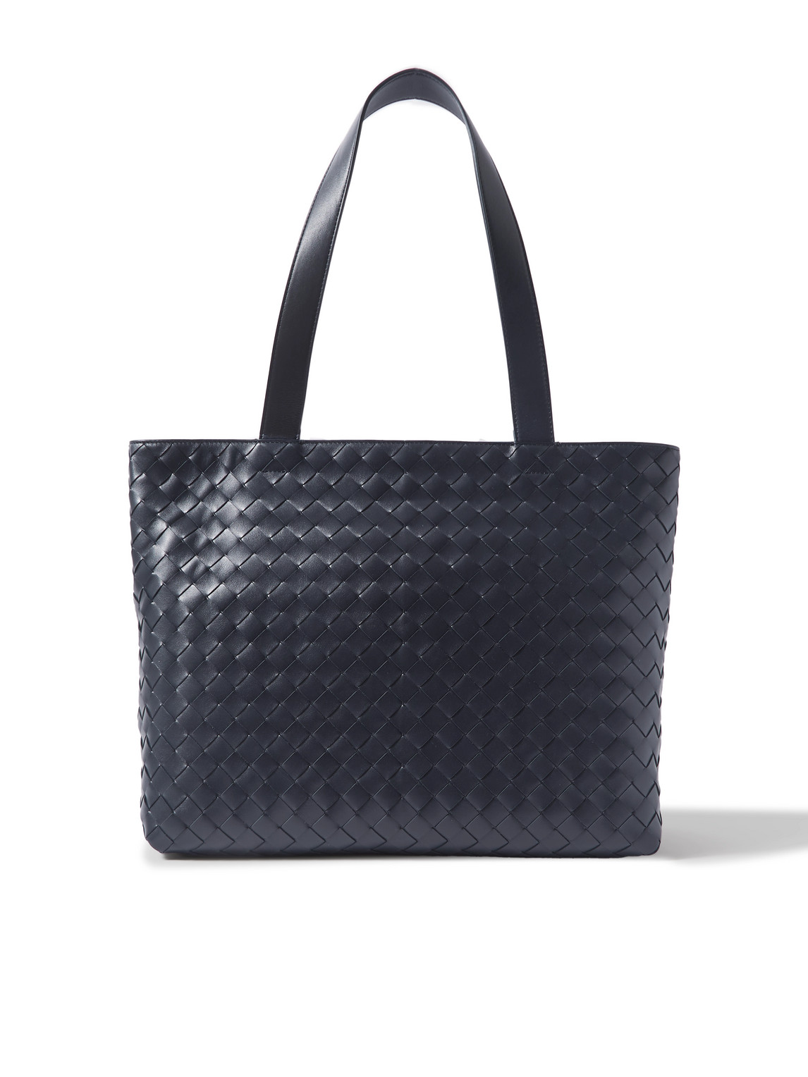 Bottega Veneta Avenue Small Intrecciato Leather Tote Bag In Blue
