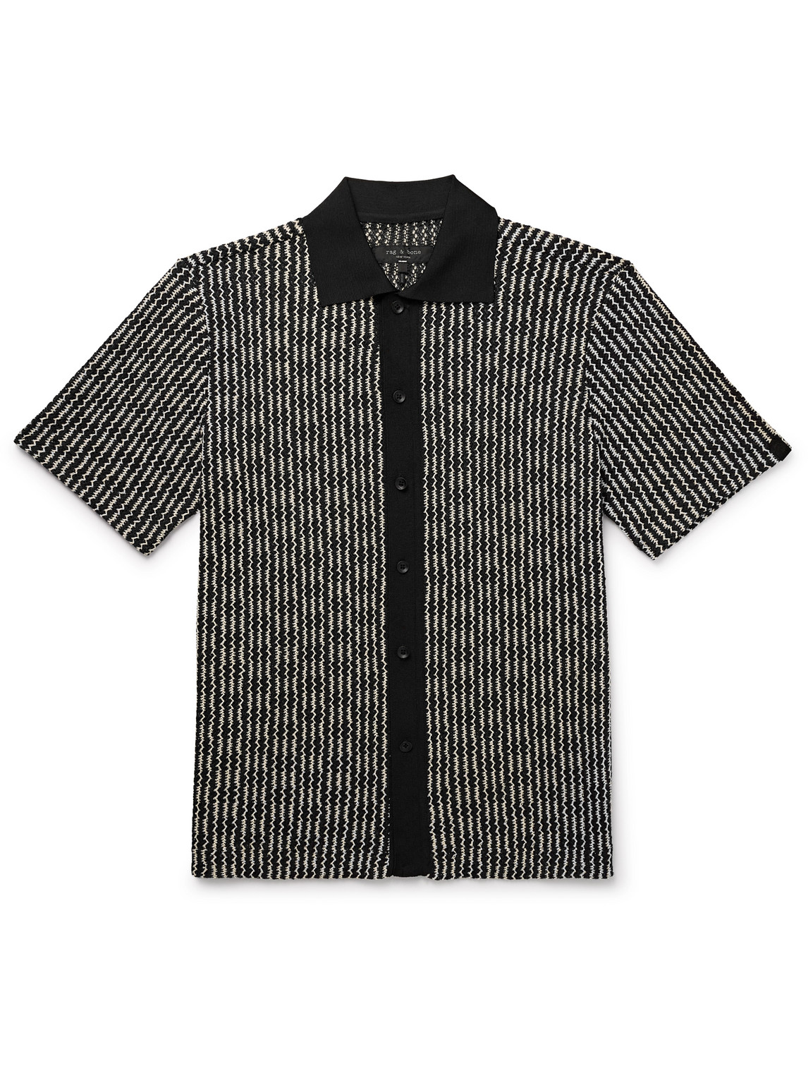 Rag & Bone Payton Striped Cotton-blend Shirt In Black