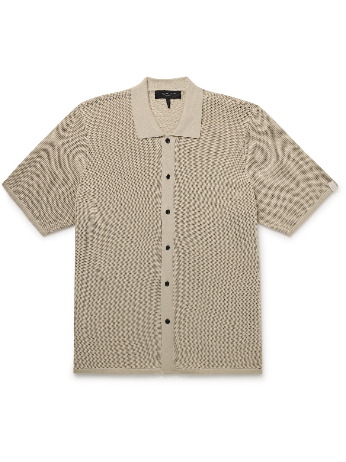 Rag & Bone Payton Cotton-piqué Shirt In Neutrals