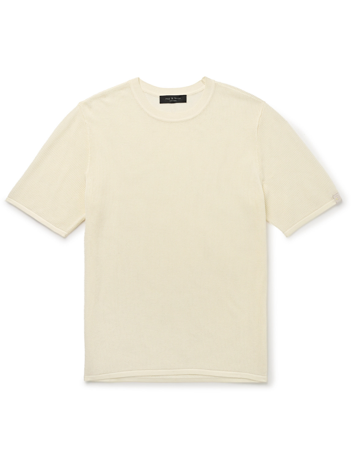 Rag & Bone Payton Cotton-piqué T-shirt In Neutrals