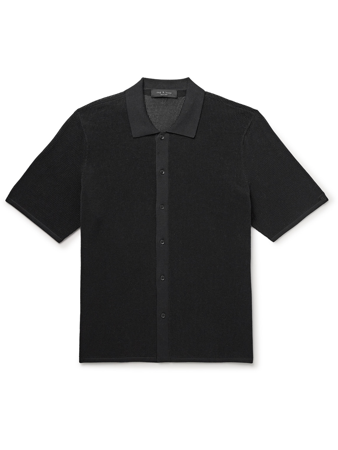 Rag & Bone Payton Cotton-piqué Shirt In Black