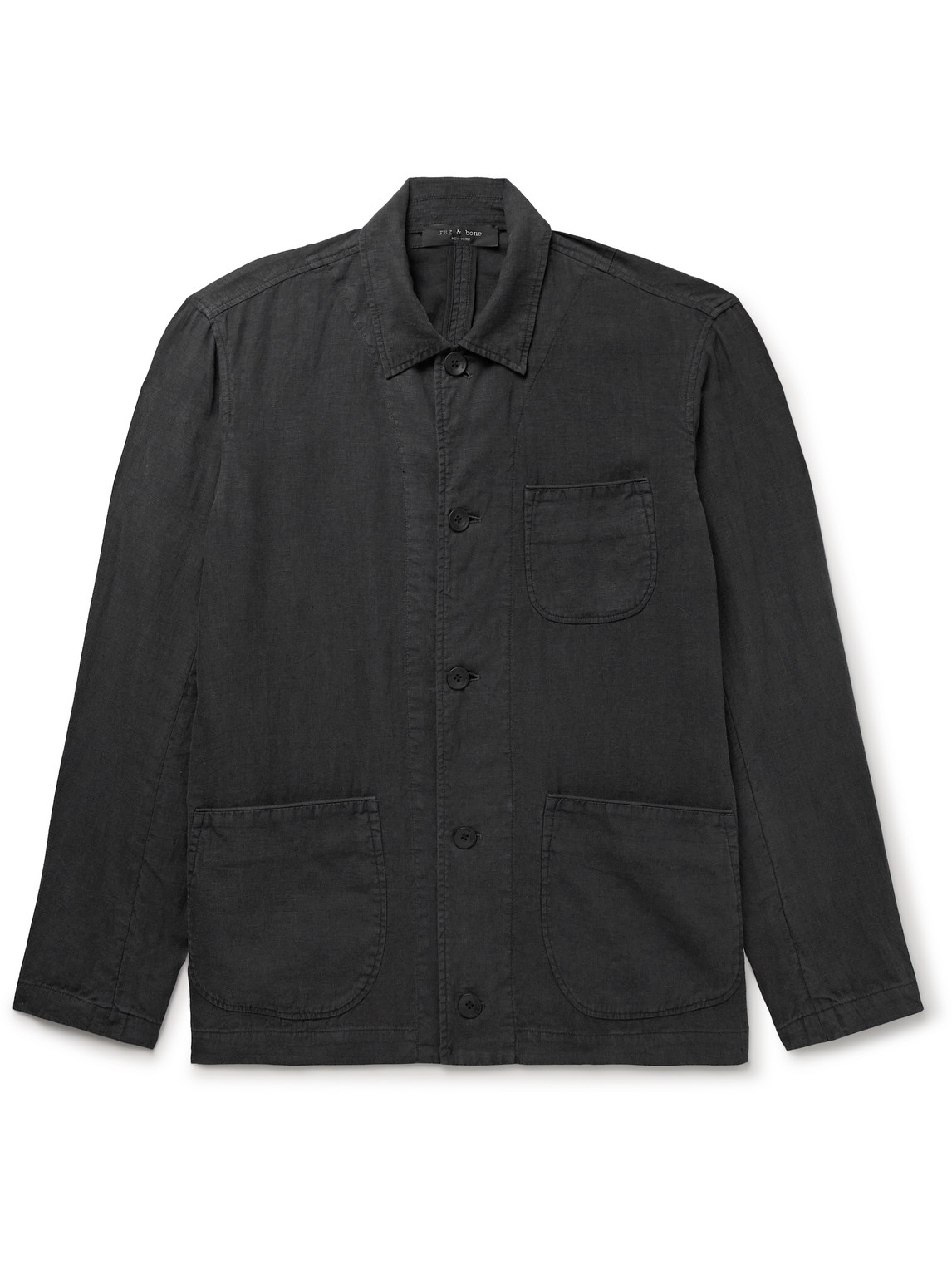 Rag & Bone Evan Linen Chore Jacket In Black