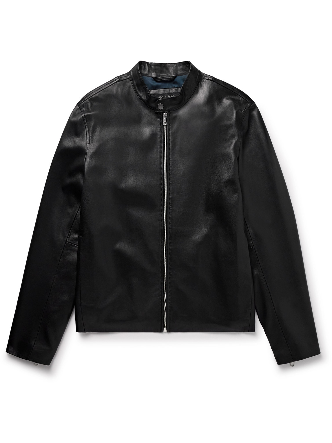 Rag & Bone Café Racer Leather Jacket In Black