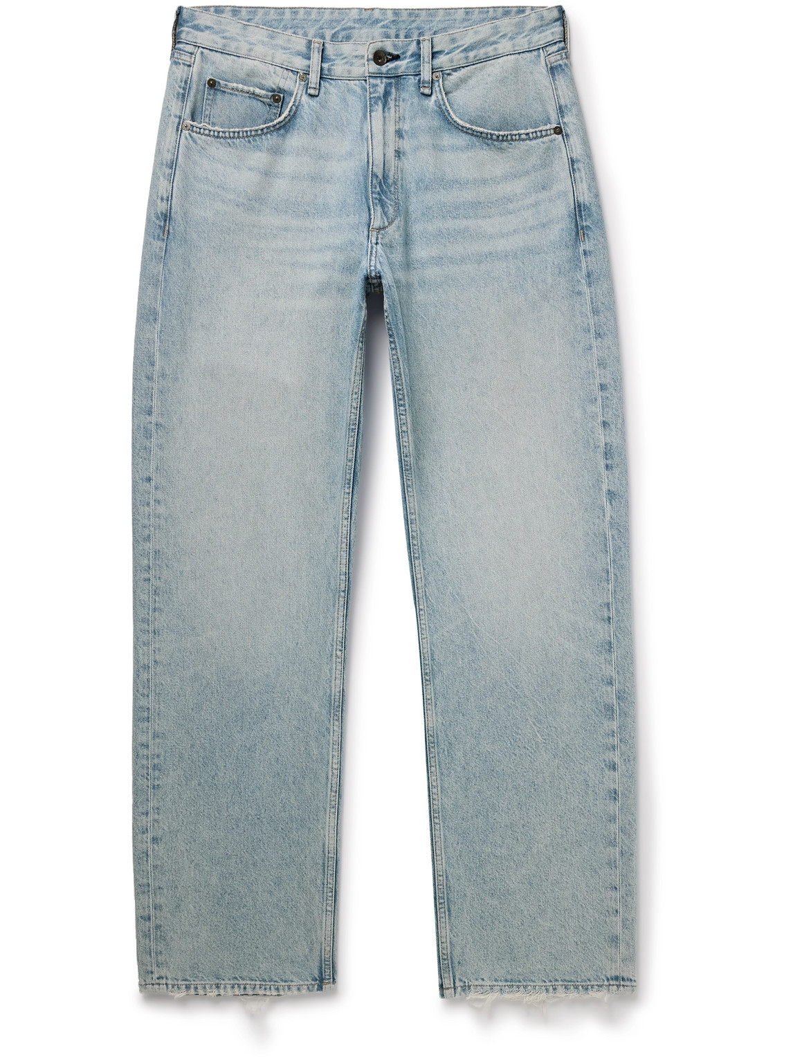 Rag & Bone Fit 4 Straight-leg Frayed Jeans In Blue