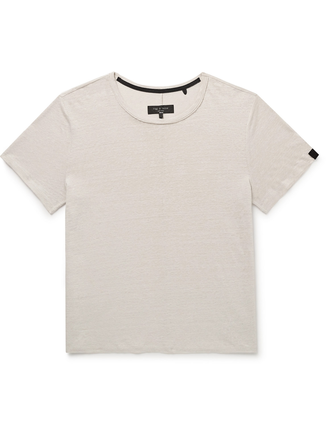 Rag & Bone Classic Mercerised Linen T-shirt In Gray