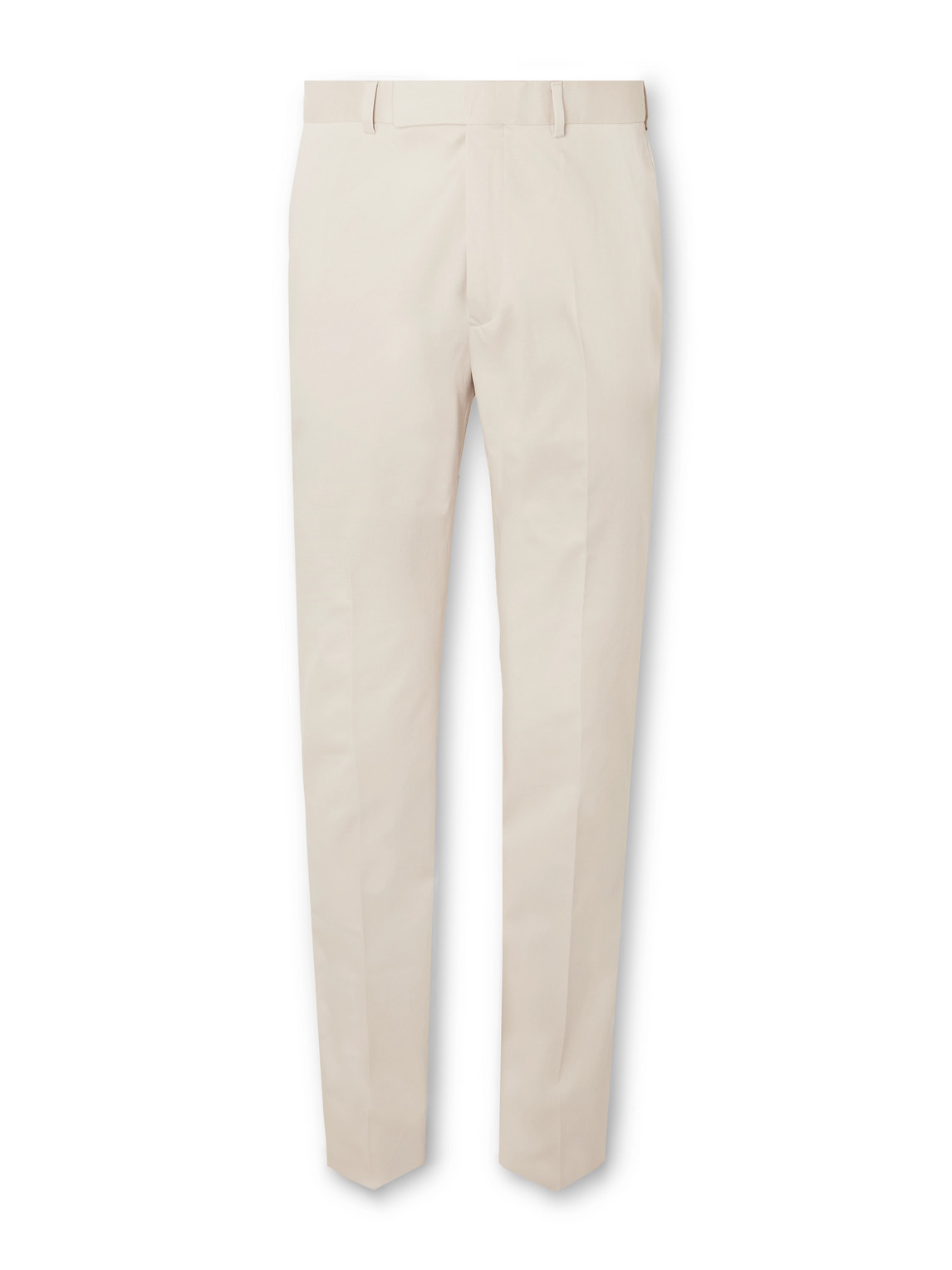Kingsman Straight-leg Cotton-blend Twill Trousers In Neutrals