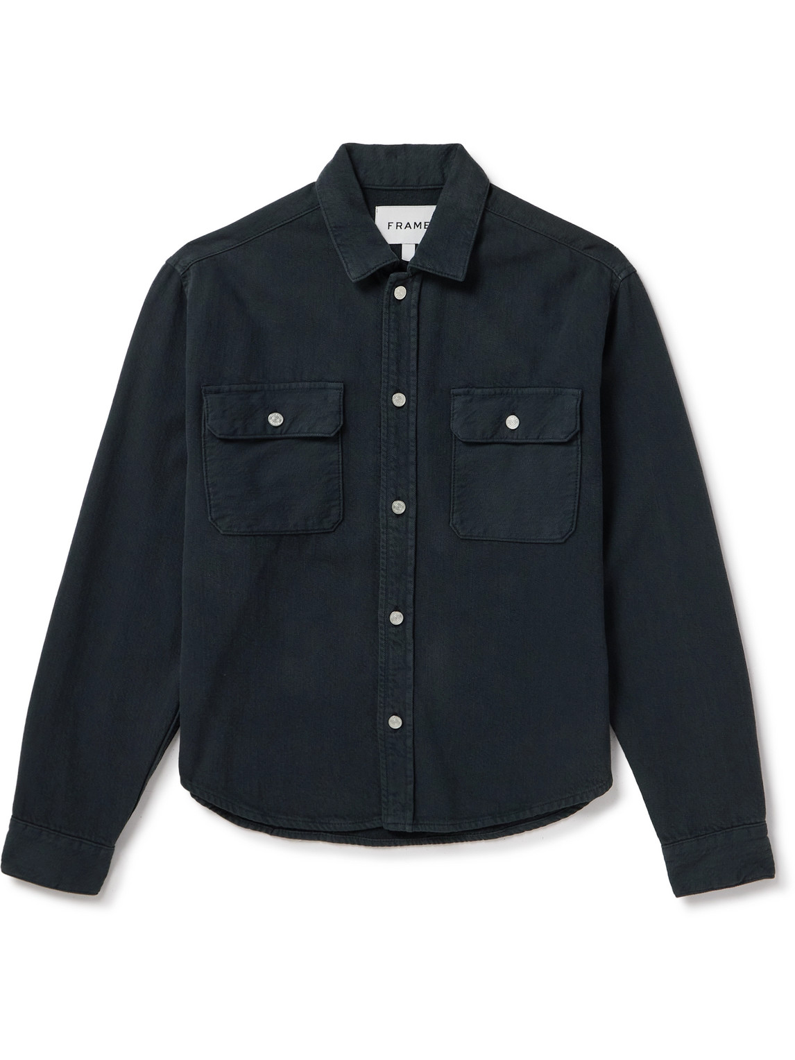 Frame Cotton Overshirt In Blue