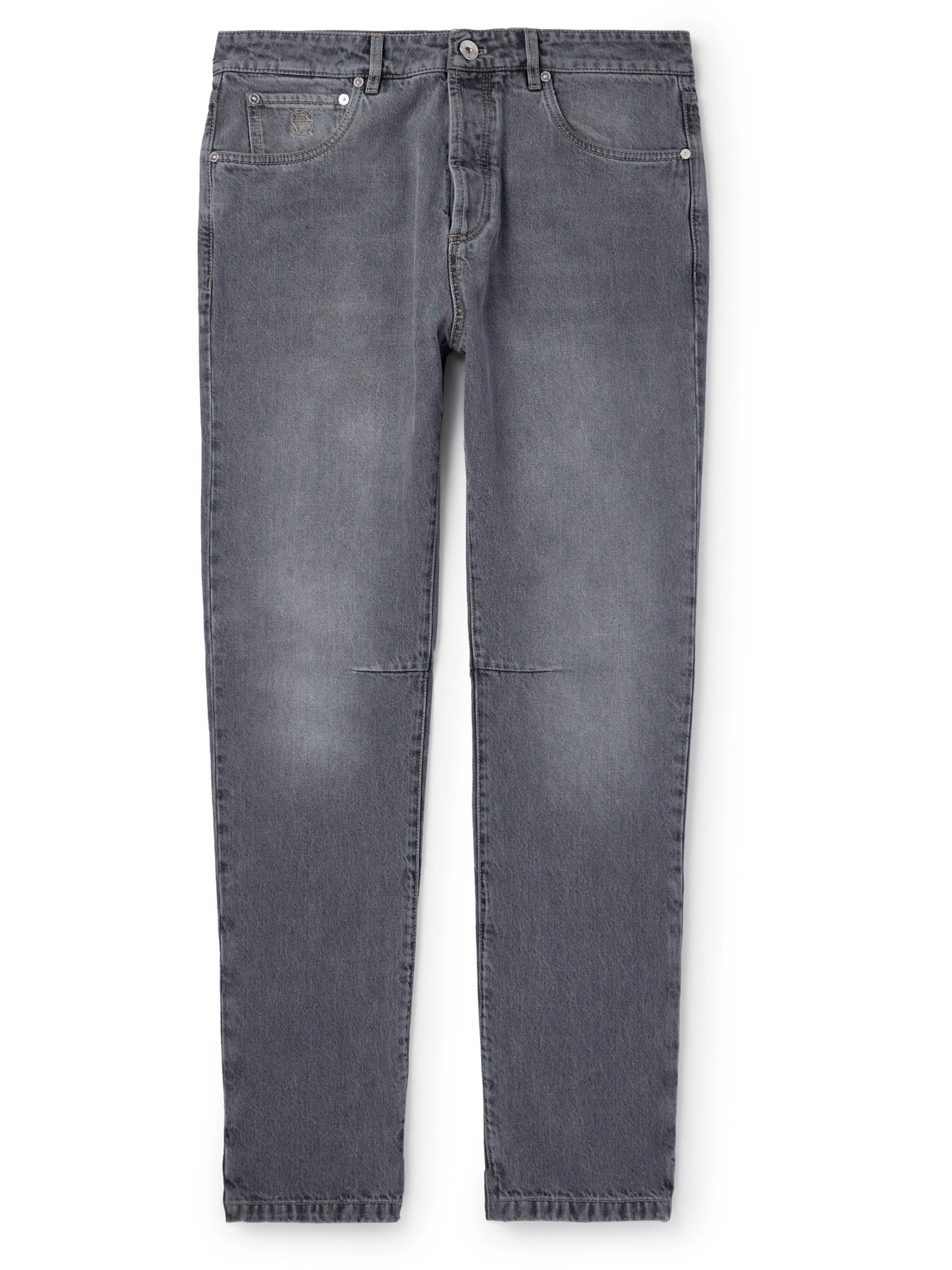 Brunello Cucinelli Leisure Straight-leg Jeans In Gray